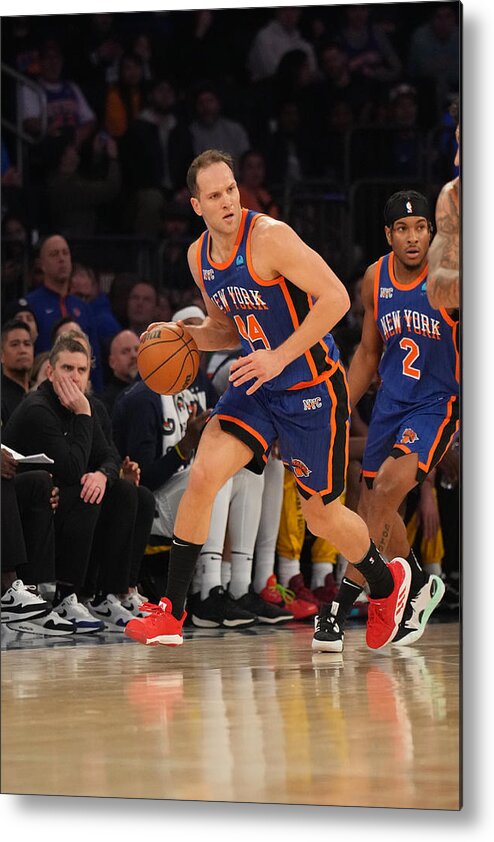 Nba Pro Basketball Metal Print featuring the photograph Indiana Pacers v New York Knicks #1 by Jesse D. Garrabrant