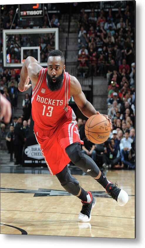 Nba Pro Basketball Metal Print featuring the photograph James Harden by Mark Sobhani