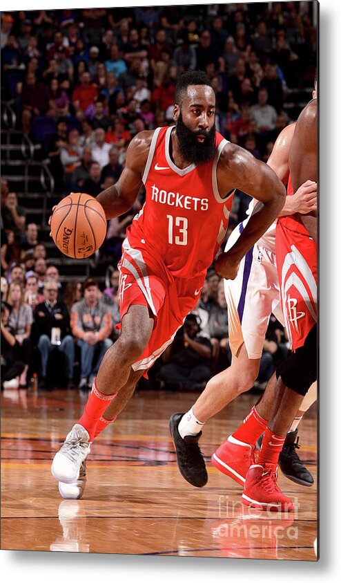 James Harden Metal Print featuring the photograph James Harden #1 by Michael Gonzales