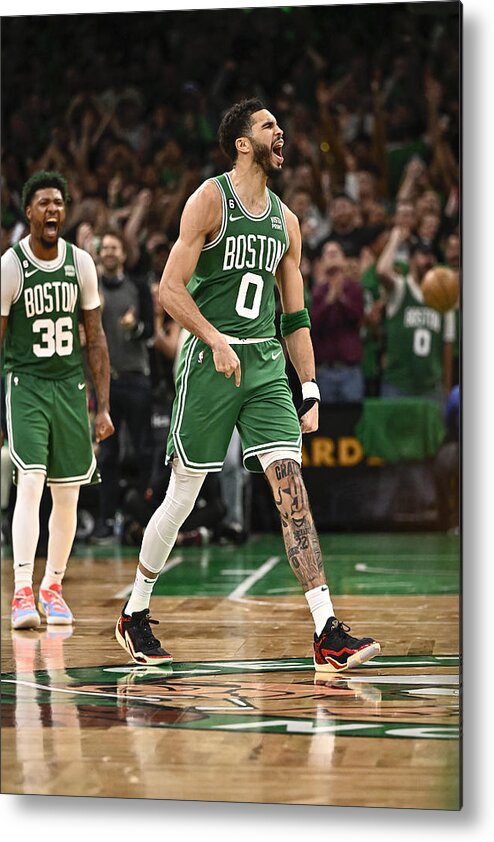 Playoffs Metal Print featuring the photograph Jayson Tatum #1 by David Dow