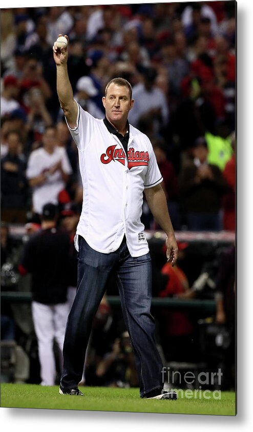 People Metal Print featuring the photograph Jim Thome #1 by Ezra Shaw