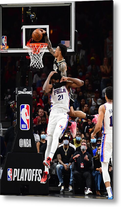Atlanta Metal Print featuring the photograph John Collins and Joel Embiid by Scott Cunningham