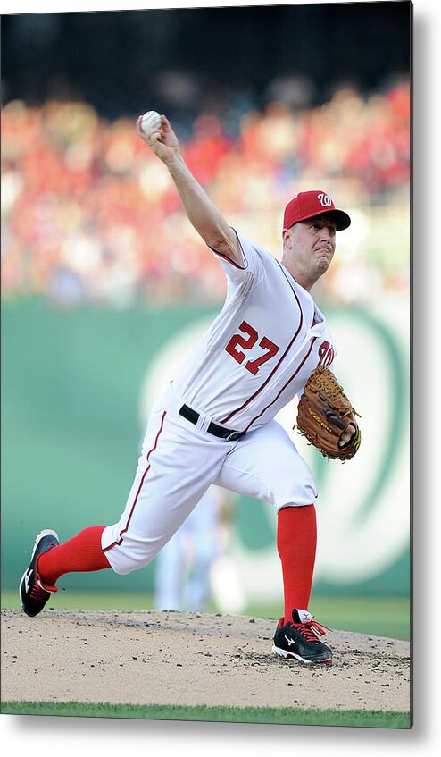 Second Inning Metal Print featuring the photograph Jordan Zimmermann by Greg Fiume