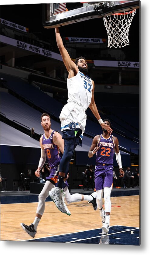 Karl-anthony Towns Metal Print featuring the photograph Karl-anthony Towns #1 by David Sherman