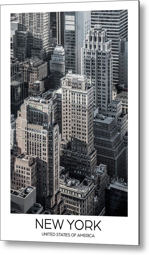Alan Copson Metal Print featuring the photograph Midtown Rooftops Manhattan #1 by Alan Copson