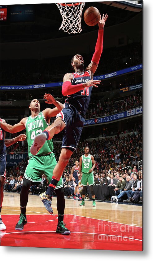 Nba Pro Basketball Metal Print featuring the photograph Mike Scott by Ned Dishman