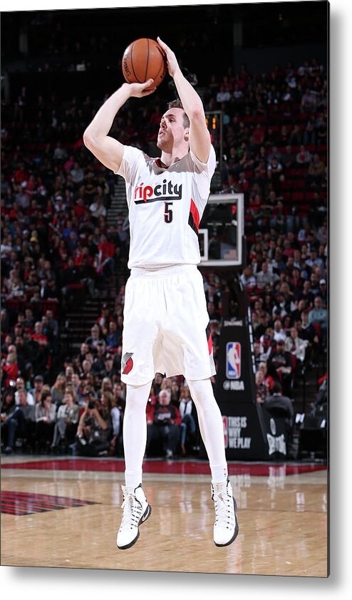 Nba Pro Basketball Metal Print featuring the photograph Pat Connaughton by Sam Forencich
