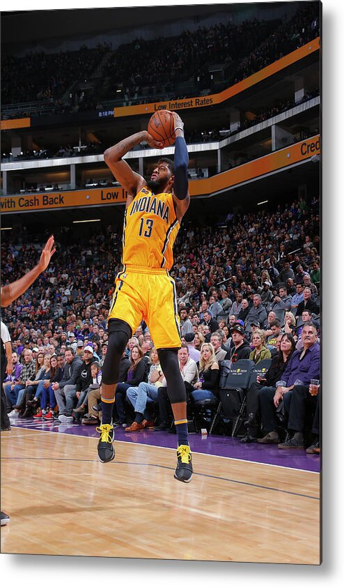 Nba Pro Basketball Metal Print featuring the photograph Paul George by Rocky Widner