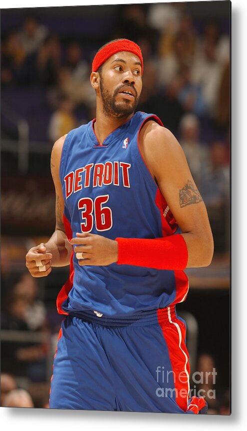 Nba Pro Basketball Metal Print featuring the photograph Rasheed Wallace by Andrew D. Bernstein