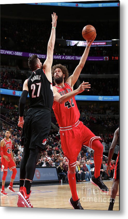 Nba Pro Basketball Metal Print featuring the photograph Robin Lopez by Gary Dineen