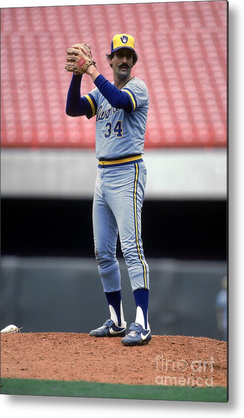 1980-1989 Metal Print featuring the photograph Rollie Fingers #1 by Rich Pilling
