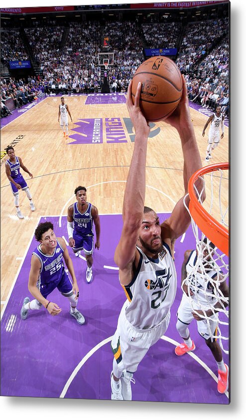 Nba Pro Basketball Metal Print featuring the photograph Rudy Gobert by Rocky Widner
