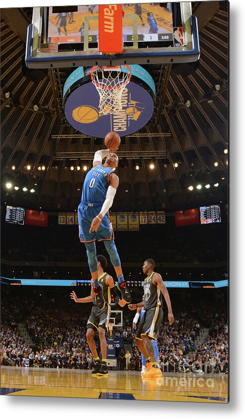 Russell Westbrook Metal Print featuring the photograph Russell Westbrook by Noah Graham
