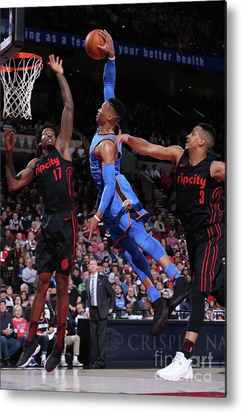 Russell Westbrook Metal Print featuring the photograph Russell Westbrook #1 by Sam Forencich