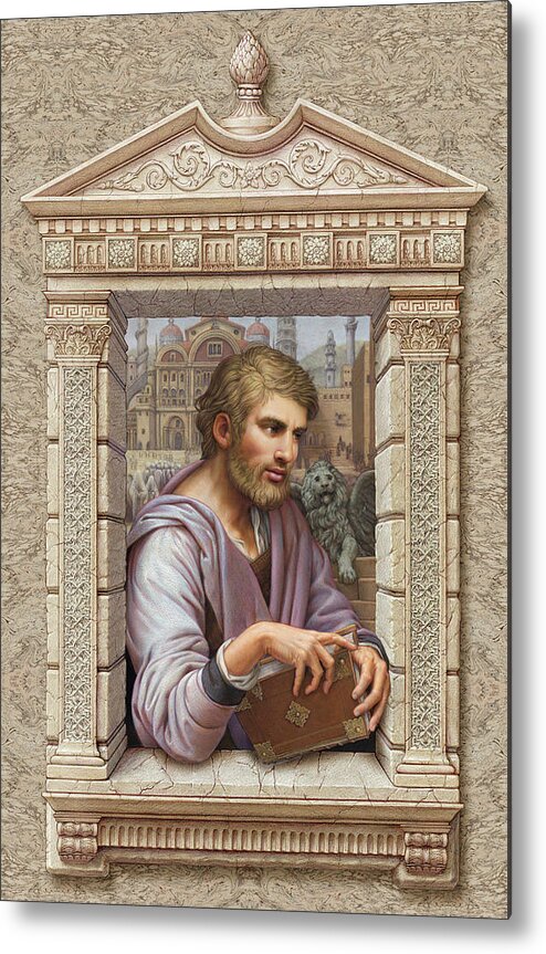 St. Mark Metal Print featuring the painting St. Mark by Kurt Wenner