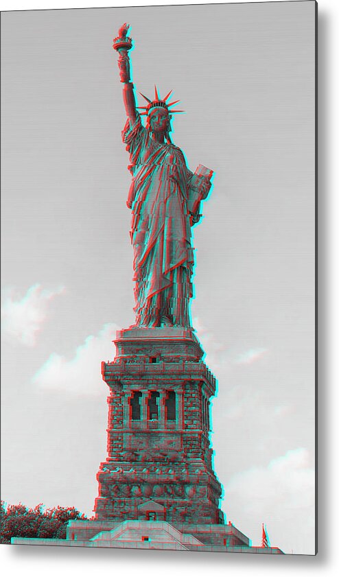 America Metal Print featuring the digital art Statue of Liberty #1 by Manjik Pictures