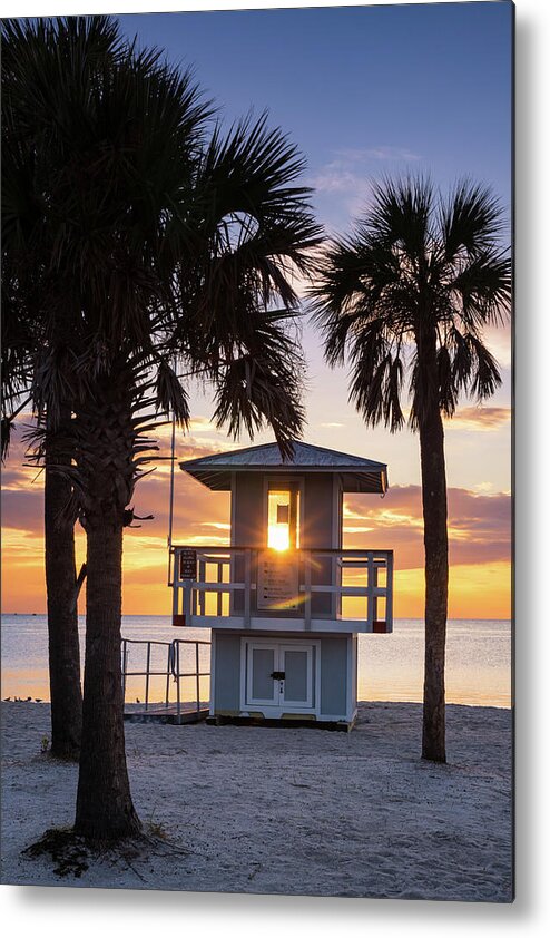 Florida Metal Print featuring the photograph Sunset on the Gulf, Tarpon Springs, Florida #1 by Dawna Moore Photography