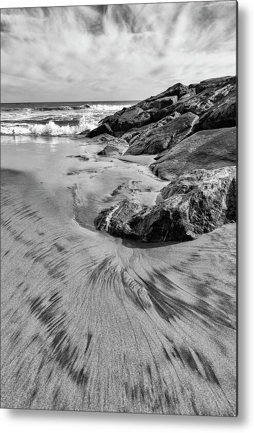 Rockaway Beach Metal Print featuring the photograph Tidal Mark Abstract #1 by Cate Franklyn