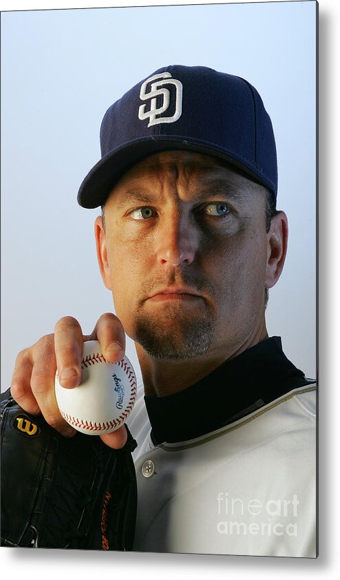 Media Day Metal Print featuring the photograph Trevor Hoffman #1 by Jeff Gross