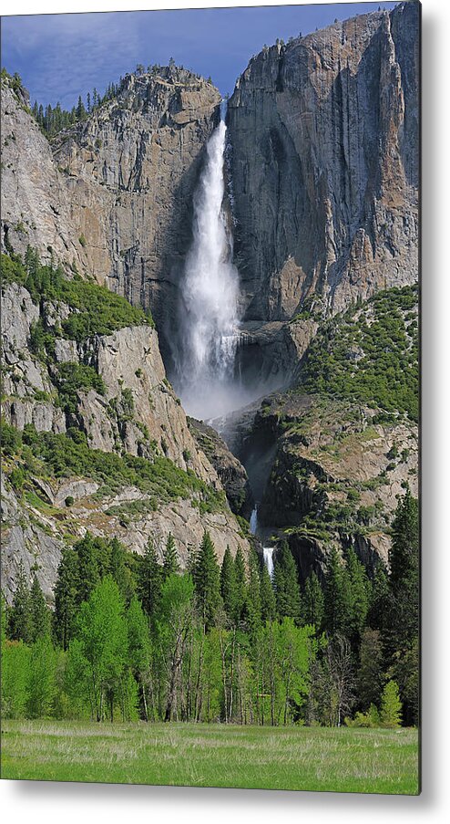 Yosemite Falls Metal Print featuring the photograph Upper And Lower Yosemite Falls #1 by Jim Vallee