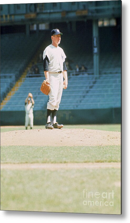 American League Baseball Metal Print featuring the photograph Whitey Ford #1 by Louis Requena