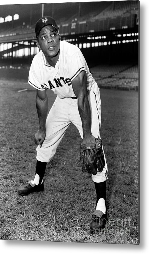 People Metal Print featuring the photograph Willie Mays by Kidwiler Collection
