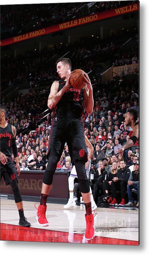 Nba Pro Basketball Metal Print featuring the photograph Zach Collins by Sam Forencich