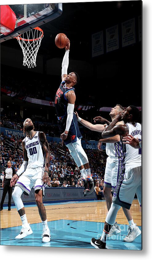 Russell Westbrook Metal Print featuring the photograph Russell Westbrook #10 by Joe Murphy