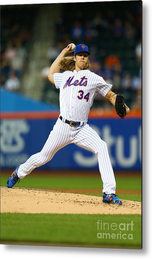 Second Inning Metal Print featuring the photograph Noah Syndergaard #11 by Mike Stobe