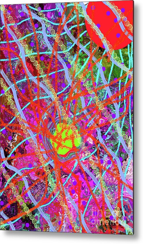 Walter Paul Bebirian: The Bebirian Art Collection Metal Print featuring the digital art 12-18-2011abd by Walter Paul Bebirian