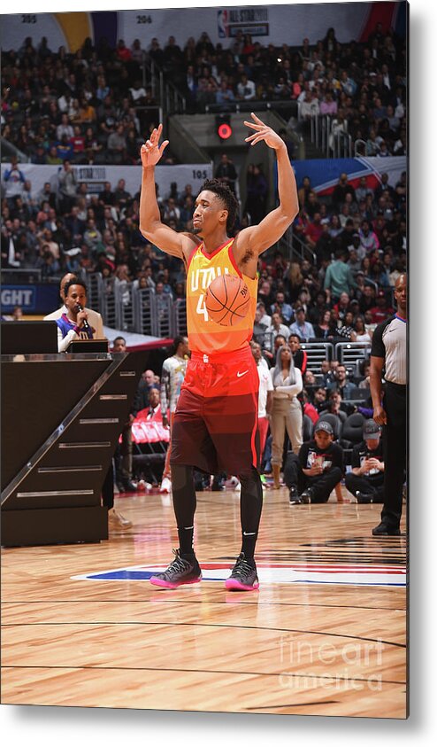 Donovan Mitchell Metal Print featuring the photograph Donovan Mitchell by Andrew D. Bernstein