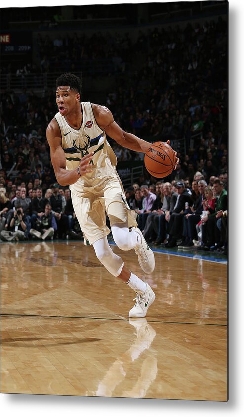 Nba Pro Basketball Metal Print featuring the photograph Giannis Antetokounmpo by Gary Dineen