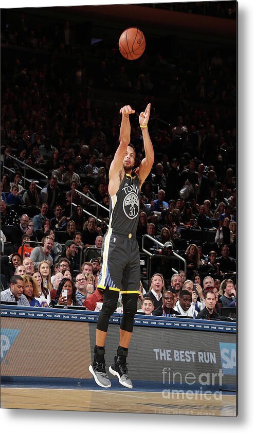 Nba Pro Basketball Metal Print featuring the photograph Stephen Curry by Nathaniel S. Butler
