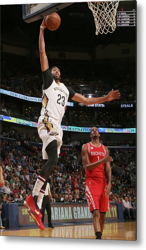 Smoothie King Center Metal Print featuring the photograph Anthony Davis by Layne Murdoch