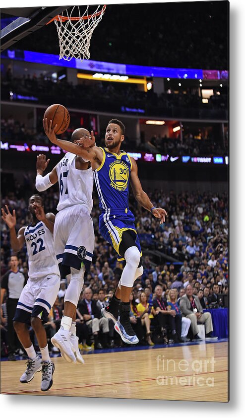Stephen Curry Metal Print featuring the photograph Stephen Curry #13 by Noah Graham