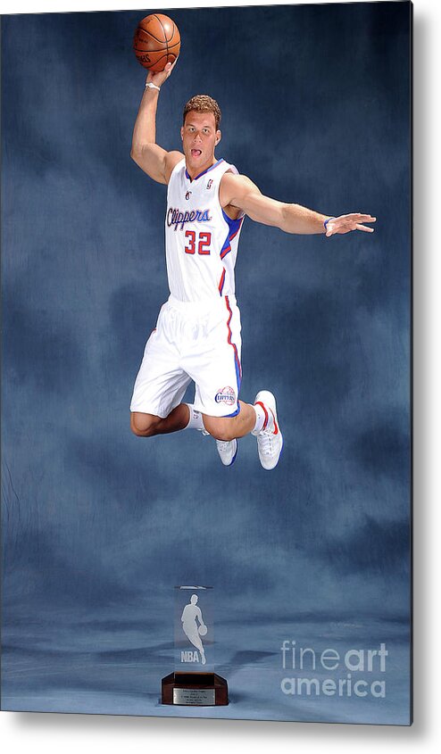 Blake Griffin Metal Print featuring the photograph Blake Griffin by Andrew D. Bernstein