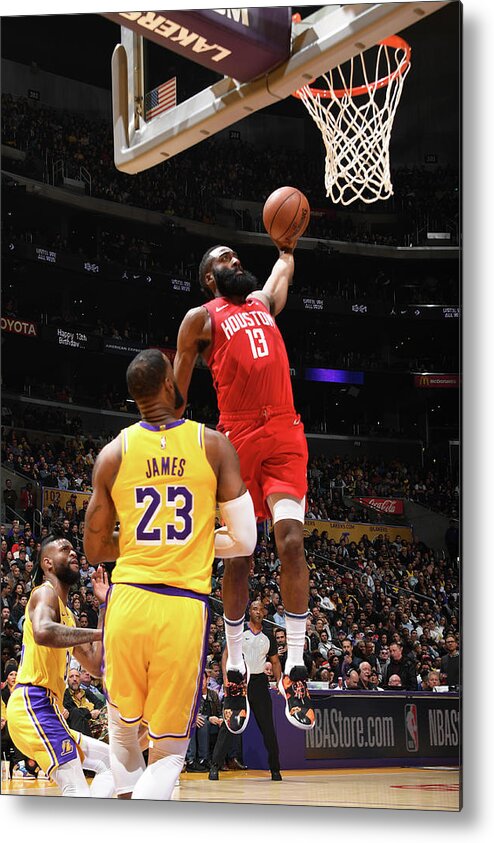 James Harden Metal Print featuring the photograph James Harden #16 by Andrew D. Bernstein