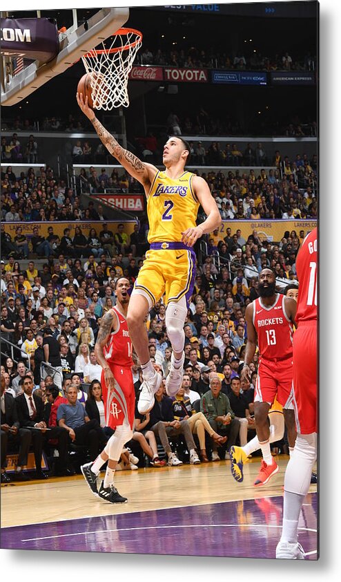Lonzo Ball Metal Print featuring the photograph Lonzo Ball #16 by Andrew D. Bernstein