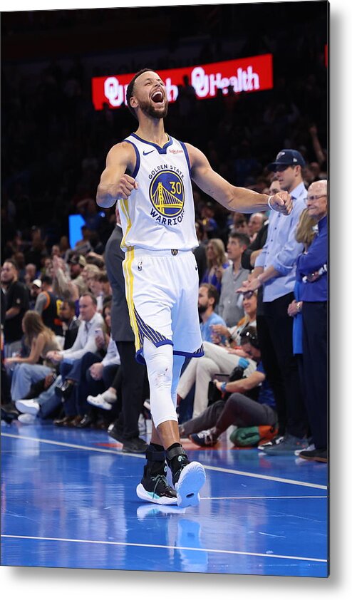 Nba Pro Basketball Metal Print featuring the photograph Stephen Curry #17 by Joe Murphy