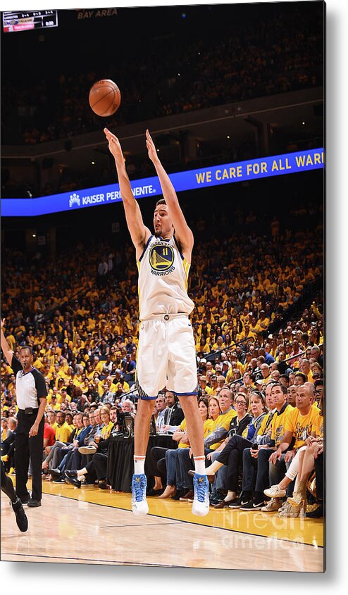 Playoffs Metal Print featuring the photograph Klay Thompson by Noah Graham