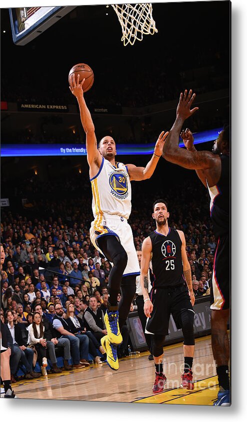 Stephen Curry Metal Print featuring the photograph Stephen Curry #18 by Noah Graham