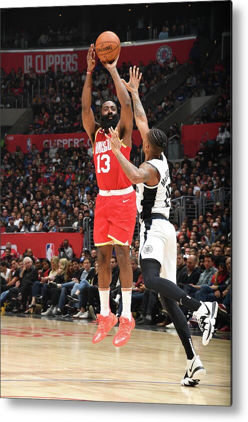 James Harden Metal Print featuring the photograph James Harden #19 by Andrew D. Bernstein