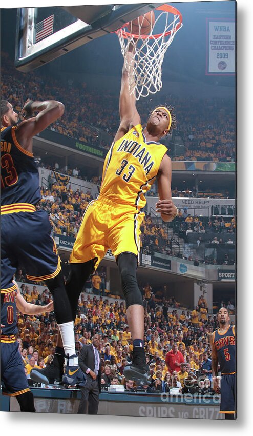 Myles Turner Metal Print featuring the photograph Myles Turner #19 by Ron Hoskins