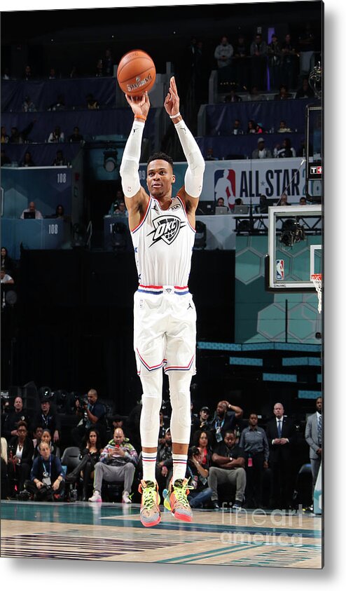 Nba Pro Basketball Metal Print featuring the photograph Russell Westbrook by Nathaniel S. Butler