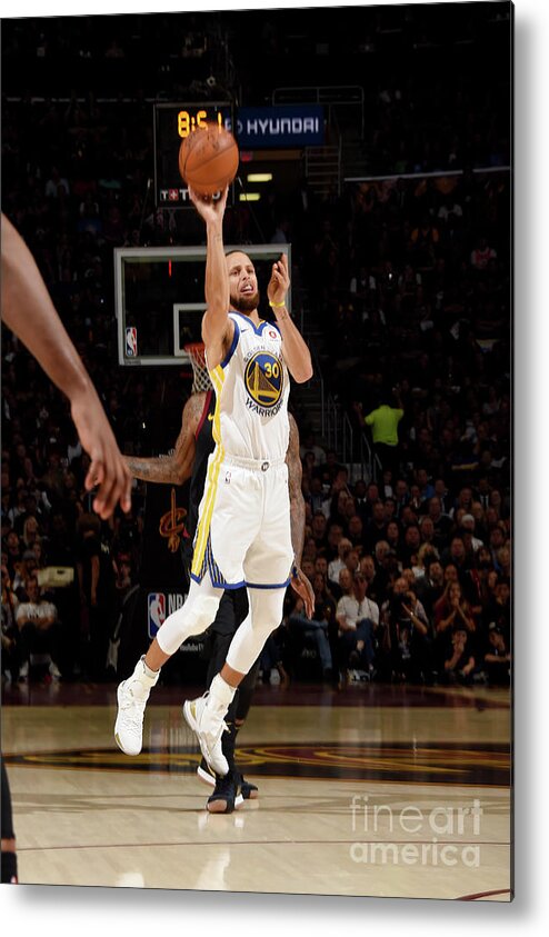 Stephen Curry Metal Print featuring the photograph Stephen Curry #19 by Andrew D. Bernstein