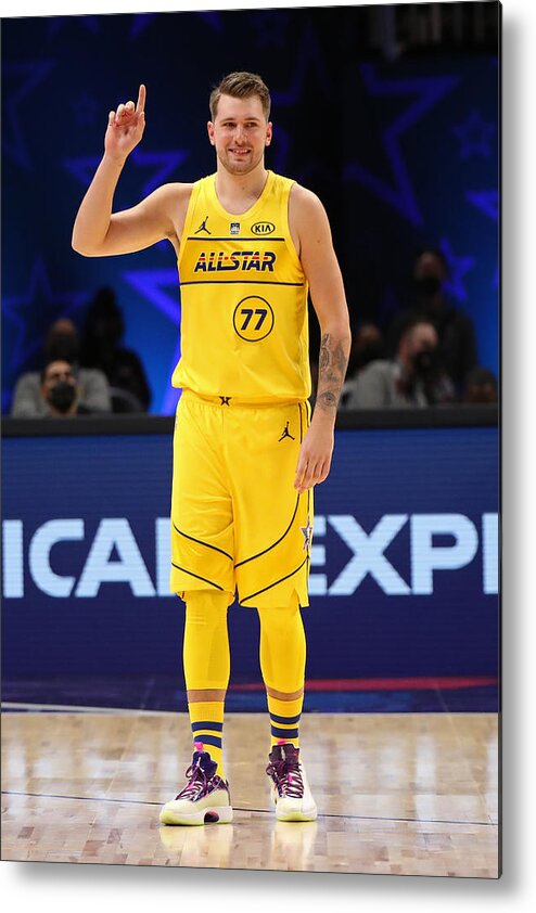 Luka Doncic Metal Print featuring the photograph 2021 70th NBA All-Star Game by Joe Murphy