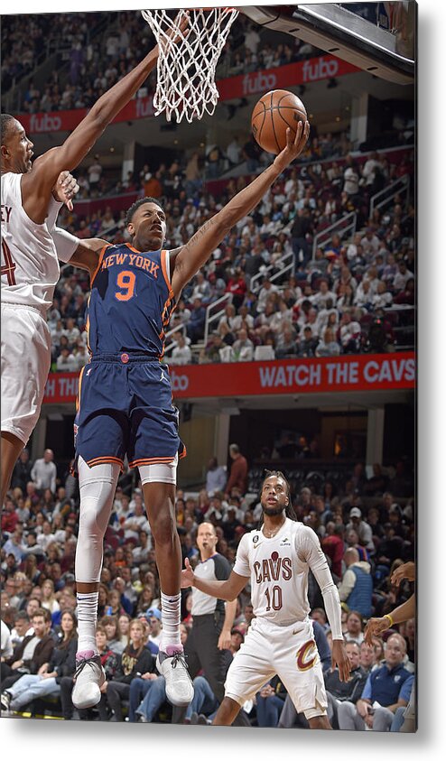 Rj Barrett Metal Print featuring the photograph 2023 NBA Playoffs Game Five - New York Knicks v Cleveland Cavaliers by David Liam Kyle