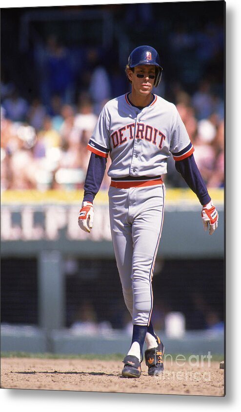 American League Baseball Metal Print featuring the photograph Alan Trammell by Ron Vesely