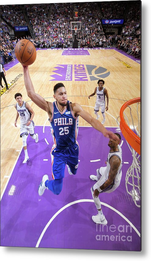 Nba Pro Basketball Metal Print featuring the photograph Ben Simmons by Rocky Widner