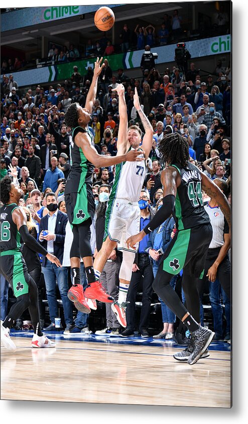 Nba Pro Basketball Metal Print featuring the photograph Boston Celtics v Dallas Mavericks by Glenn James